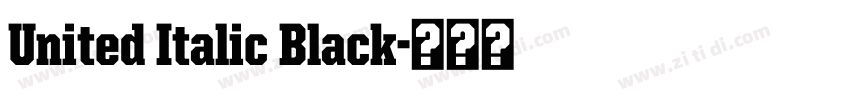 United Italic Black字体转换